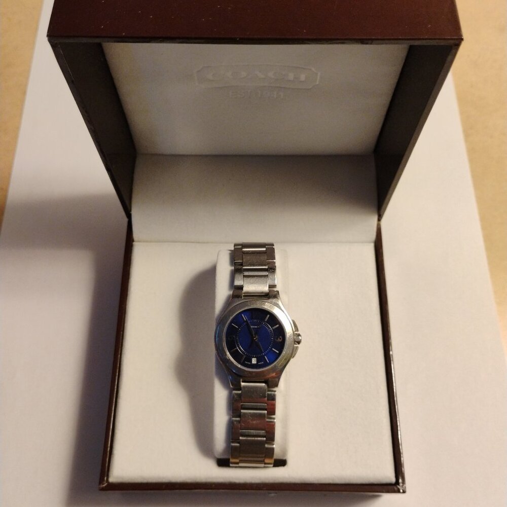 Lovely Ladies Coach Watch Blue Dial New Battery